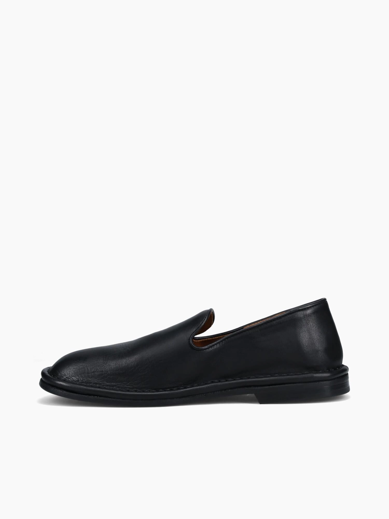 Ercole Nero Leather Clear Flat Shoes