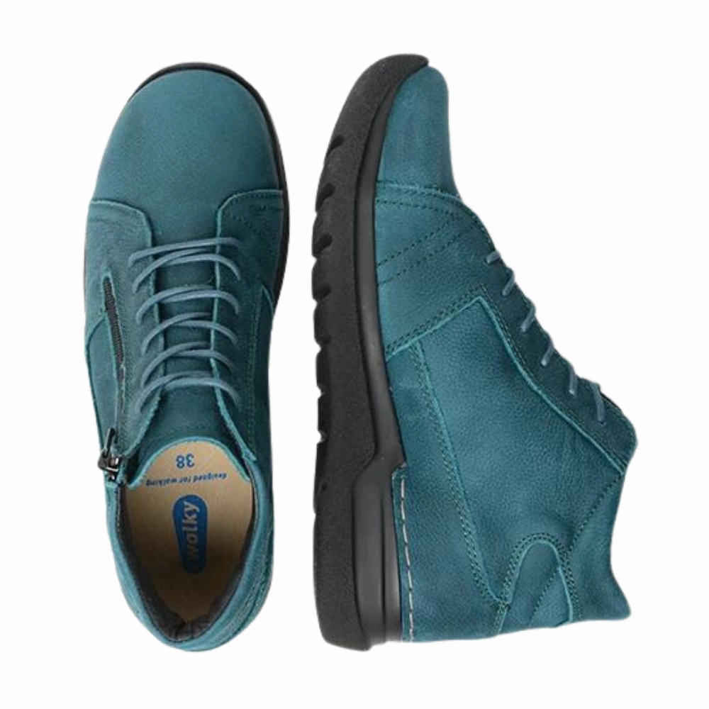 Wolky Why Petrol Antique Nubuck Boot (Women's) American Made Work Boots