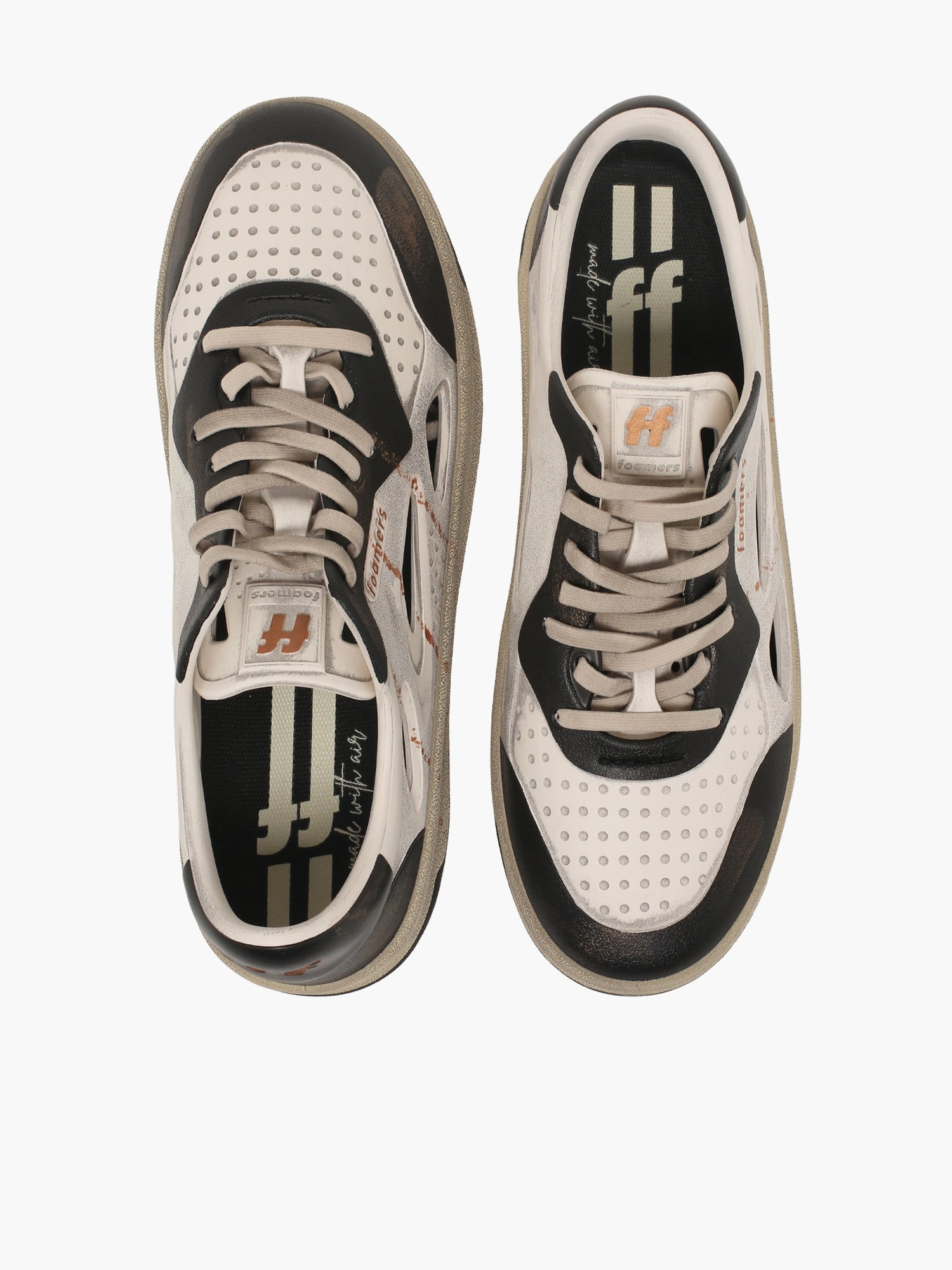 Flat Night Out Shoes F6 F6 011 Off White Black eva