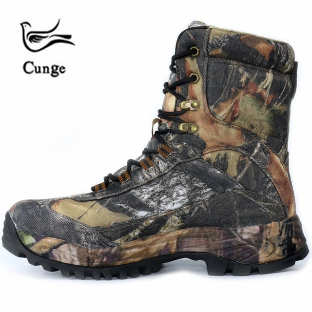 Ugg Boots With The Bows CUNGE Outdoor Tactical Sport Men's Shoes For Camping Climbing boots Men Hiking Boots Mountain Non-slip waterproof hunting boots