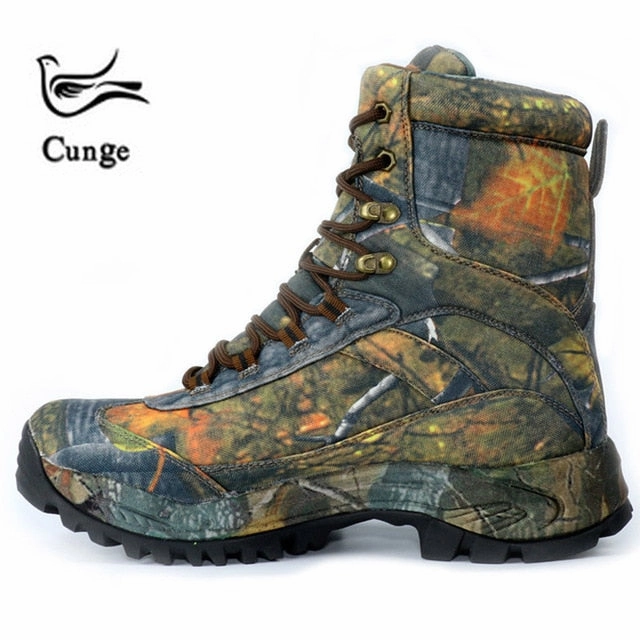 Boots Waterproof CUNGE Outdoor Tactical Sport Men's Shoes For Camping Climbing boots Men Hiking Boots Mountain Non-slip waterproof hunting boots