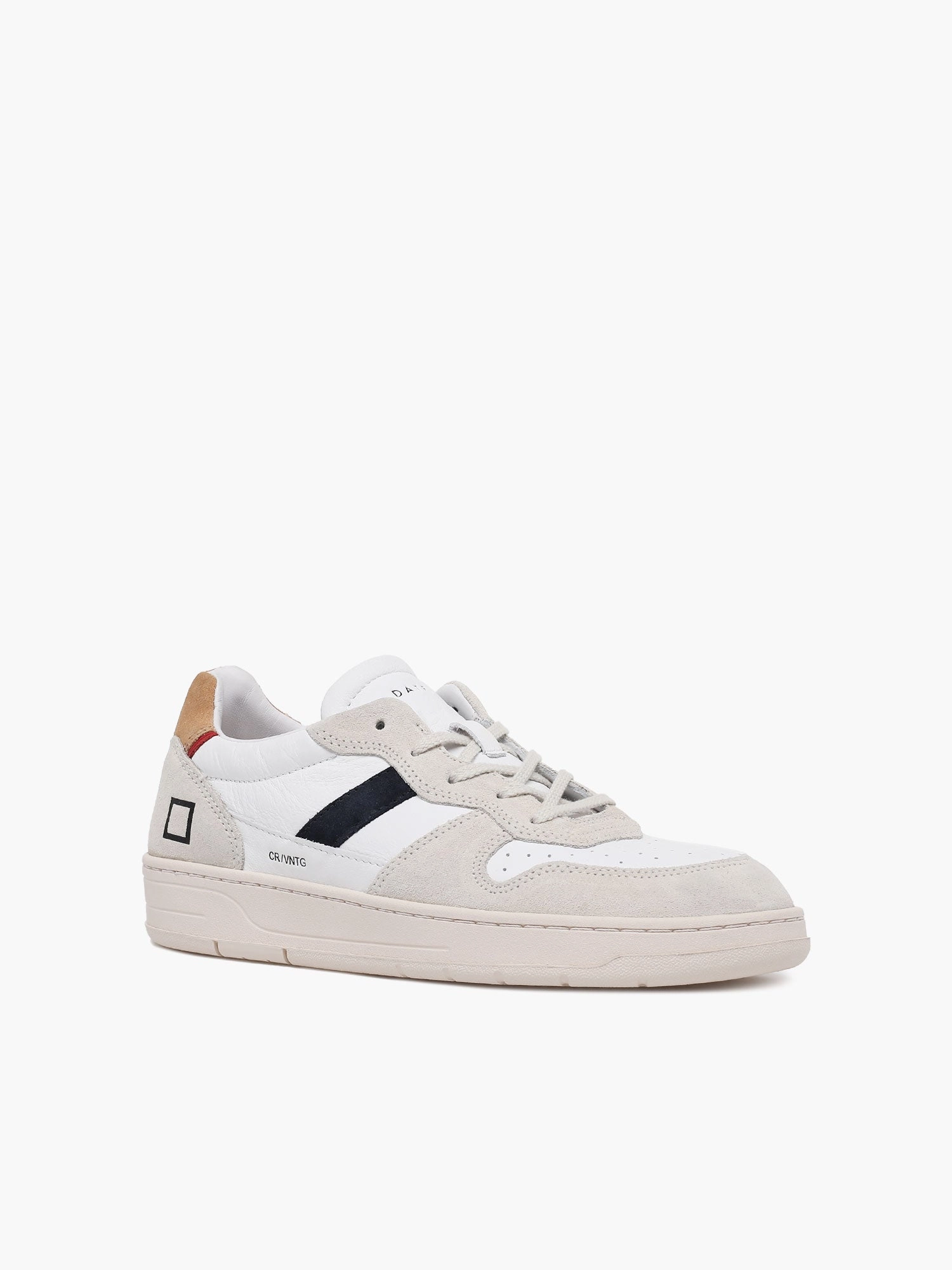 Running Shoes Flat Sole Court White Beige vintage calf