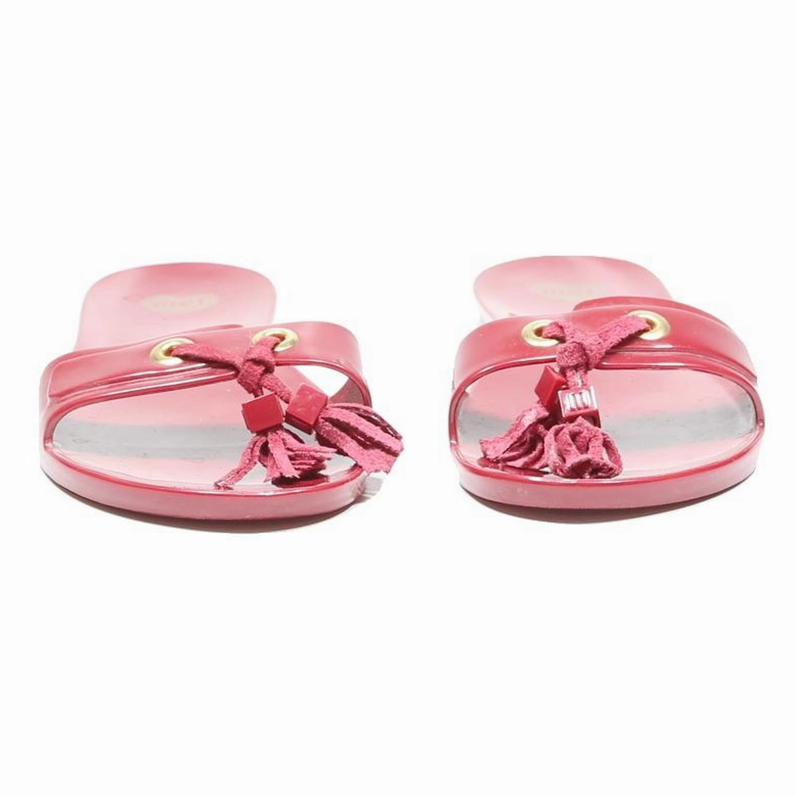 Comfortable Dress Sandals MELISSA Womens Slide Sandals Red Synthetic UK 3 Summer Casual Flat Shoes