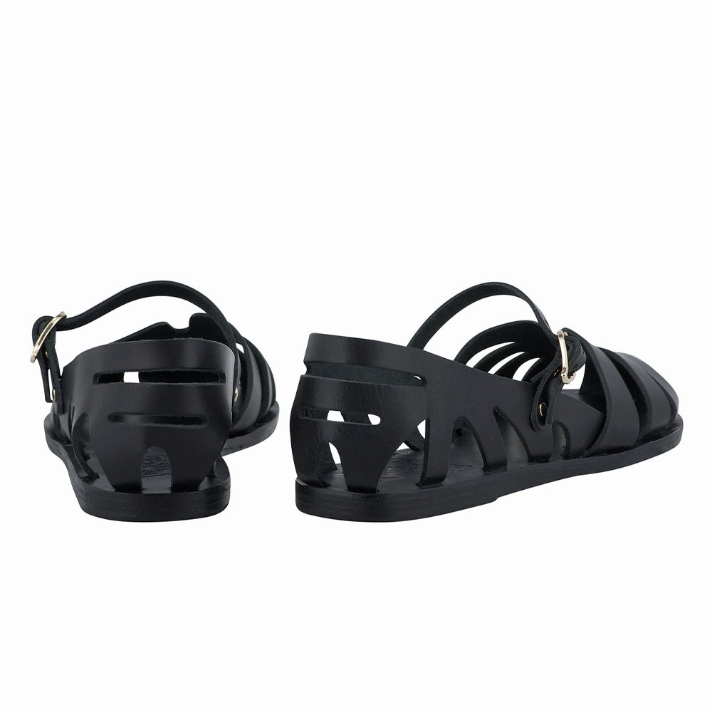 Apollonia Black White Dressy Sandals
