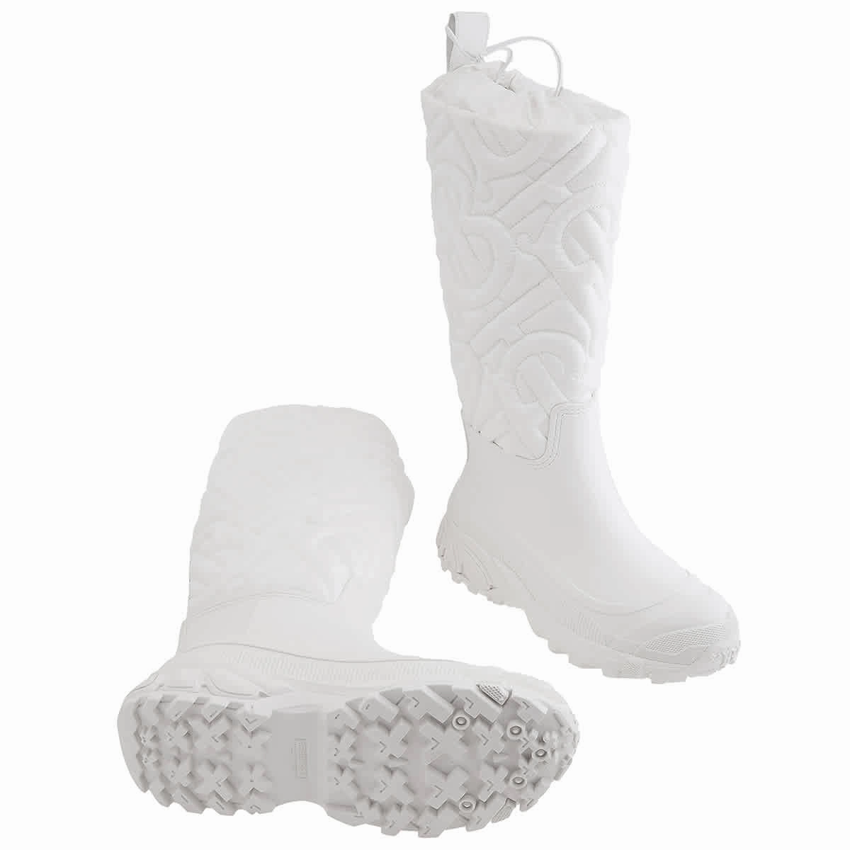 Burberry Optic White Rotherfield Quilted Monogram Rain Boots Dior Boots