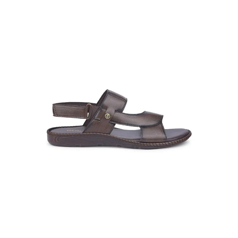 Leather Slip On Sandals Healers Brown Casual Sandal For Men VCL-103 By Liberty