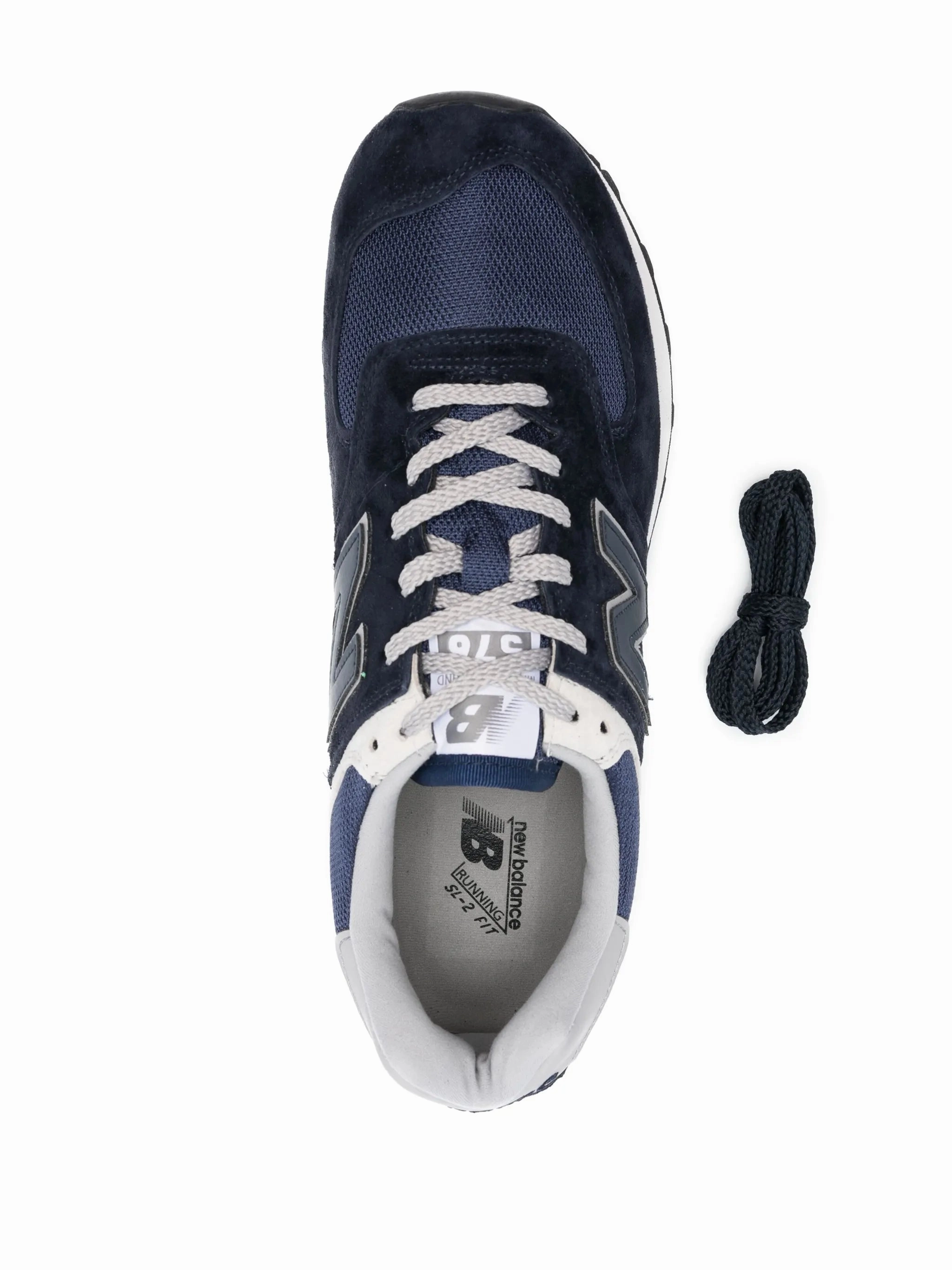 576 logo-patch leather sneakers Flat Stylish Shoes