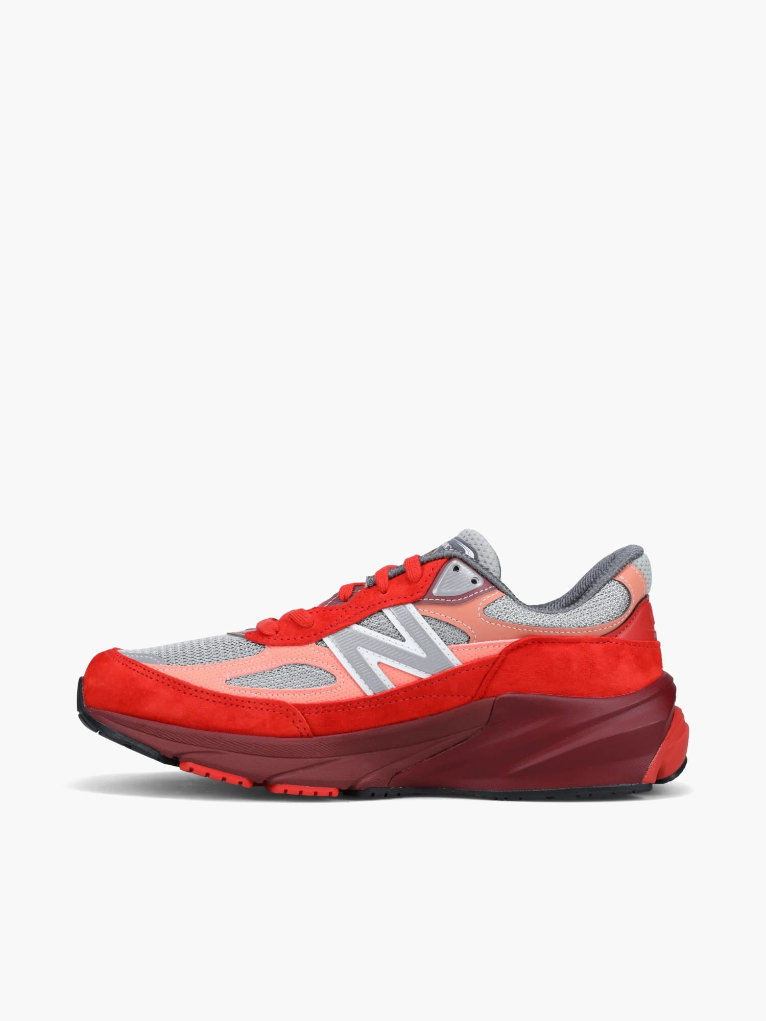 Marathon Flats Shoes 990v6 Moltenlava Burgundy Grey mesh