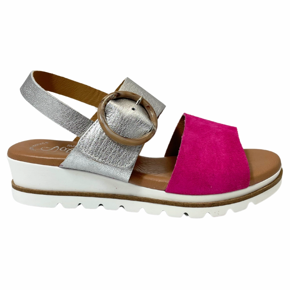 Valeria's Kellyjo Plata Silver Soft Leather Sandal (Women's) Jimmy Choo Sandals