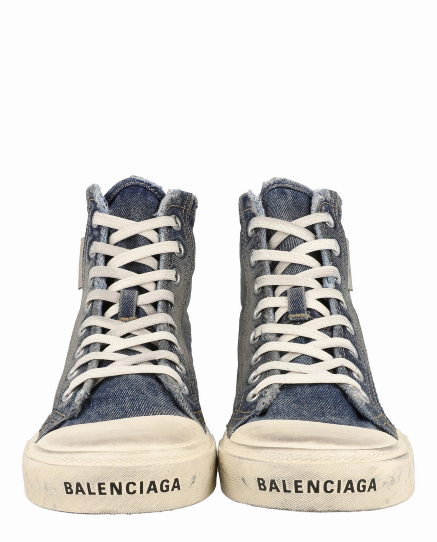 Balenciaga Paris Denim High-Top Sneakers Mens 688752W-3RCL-4090 Racing Running Shoes