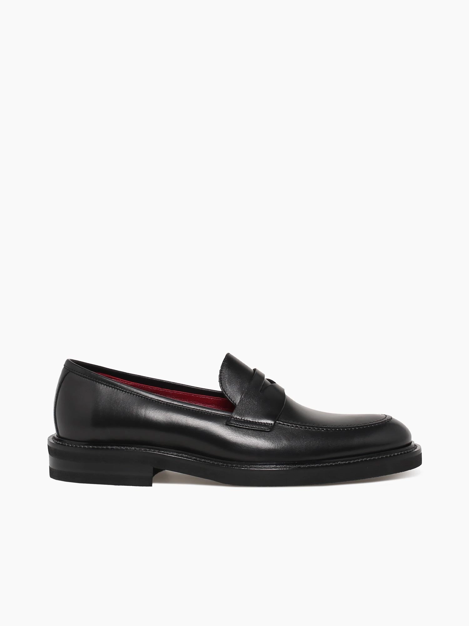 2926 Nero Leather Corporate Flat Shoes