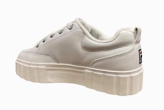 Sneakers Size Fila scarpa sneakers in pelle con zeppa da donna Sandblast  1011035.1FG bianco