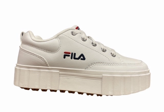 Radii Sneakers Fila scarpa sneakers in pelle con zeppa da donna Sandblast  1011035.1FG bianco