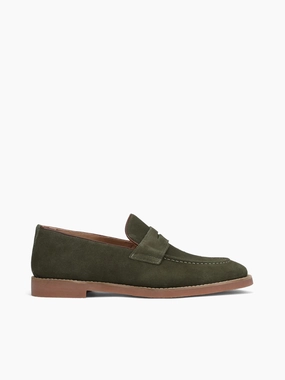 Frank Azeitona Green Suede Flat Toe Ballet Shoes