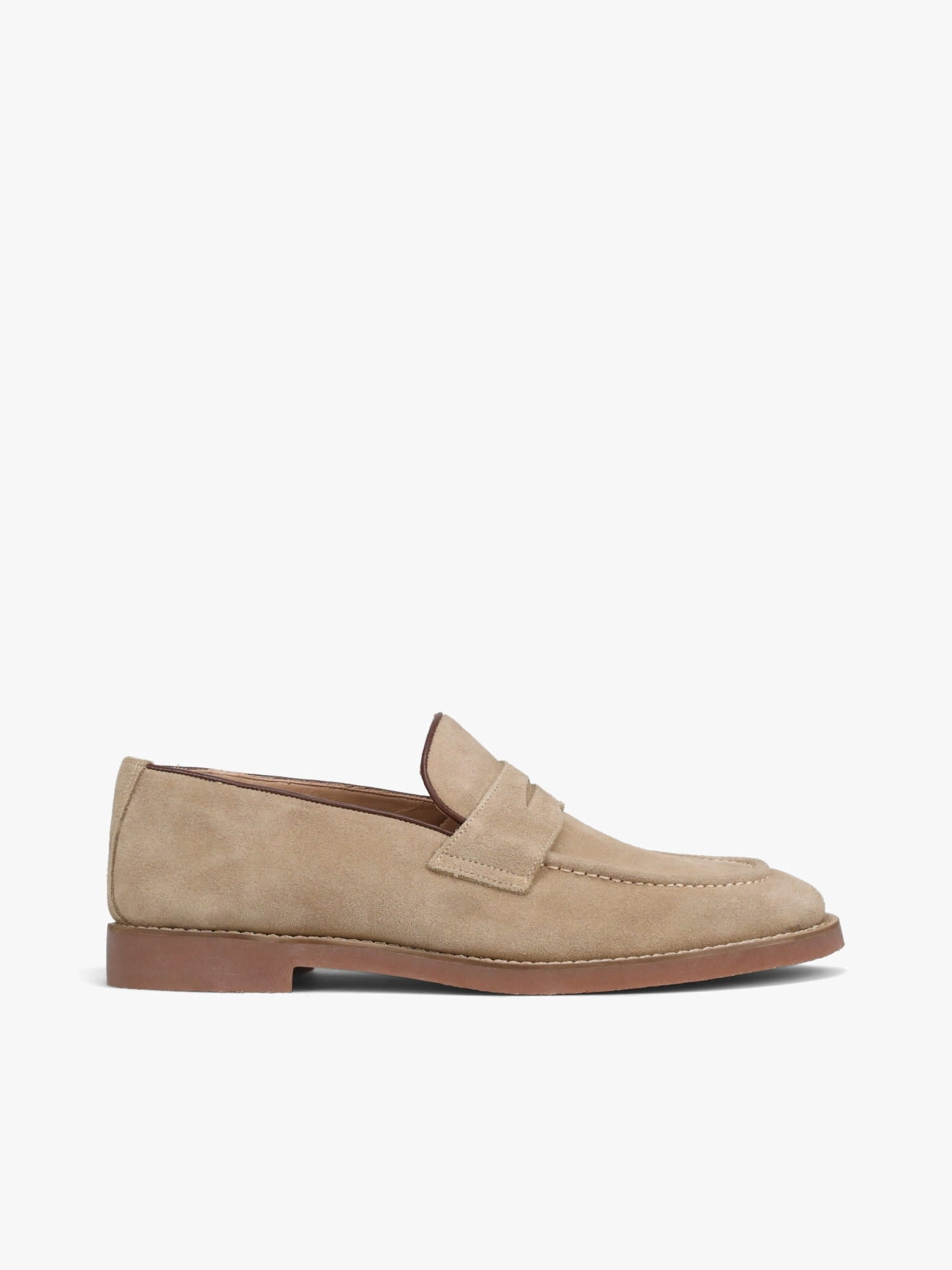 Frank Desert Beige Suede Plantar Fasciitis Flat Shoes