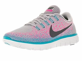 Free Rn Distance Wolf Grey/Dark Grey/Pink Blast Running Shoe 7.5 Best Nike Run Shoes