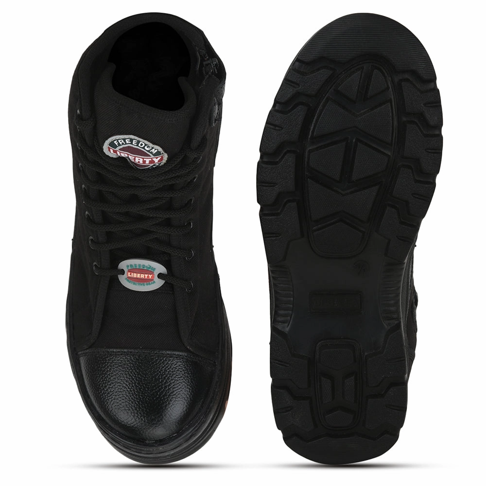 Ankle Boots Chelsea Freedom By Liberty Mens HUNTER-Z Defence Lacing Black Boots