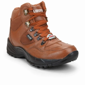 Boots On The Ground: Where Them At Freedom By Liberty Mens SHAURYA Defence Lacing Tan Trekking Boots