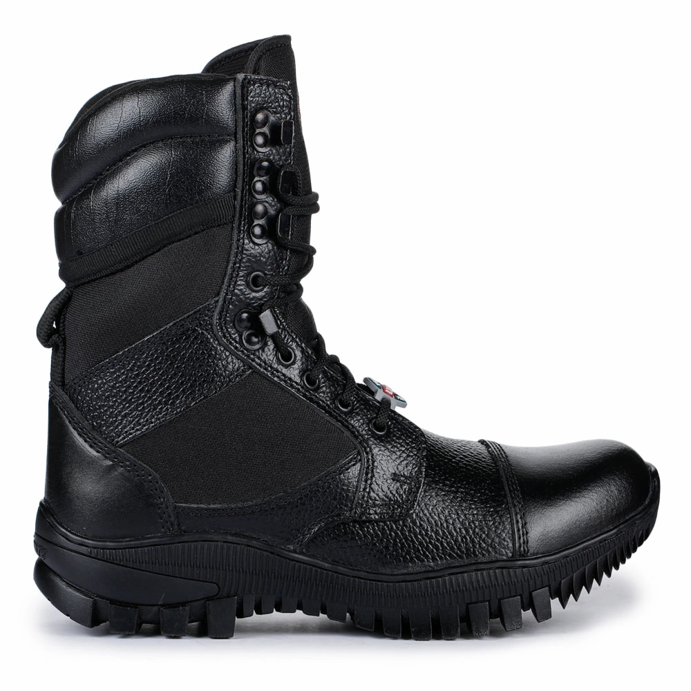 Silver Dress Boots Freedom By Liberty Mens SOLDIER-01 Defence Lacing Black Trekking Boots