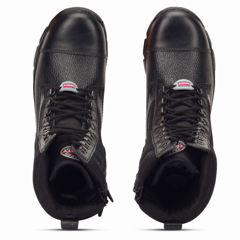 Childrens Work Boots Freedom Casual (Black) Defence DMS Boot with ZIP PARACOM-01 By Liberty