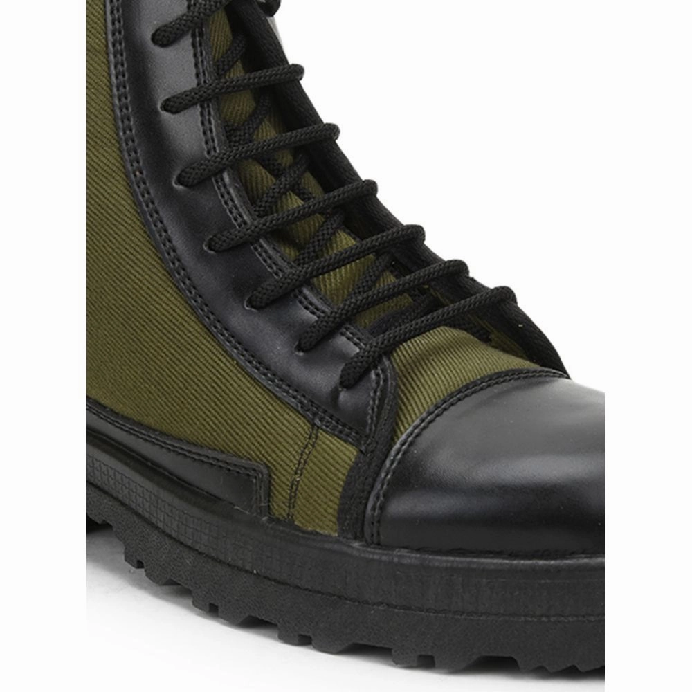 Hand Made Boots Freedom Olive Green Lacing Jungle Boot For Men JUNGLESHOE By Liberty