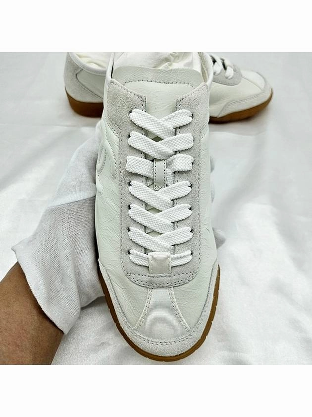 Calfskin Suede Low Top Sneakers White Chanel Sneakers For Work