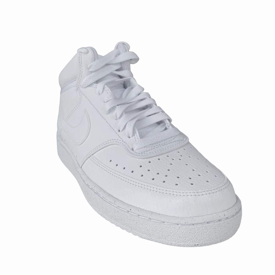 Nike scarpa sneakers da uomo Court Vision Mid Next Nature DN3577 100 bianco Sneakers Outlet