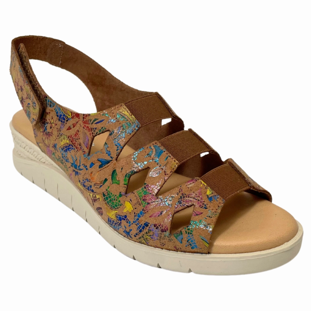 Barbados Sandals Royal Valeria's Cecily Multi Color Soft Leather Sandal (Women's)