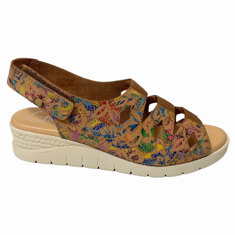Strappy Leather Sandals Valeria's Cecily Multi Color Soft Leather Sandal (Women's)
