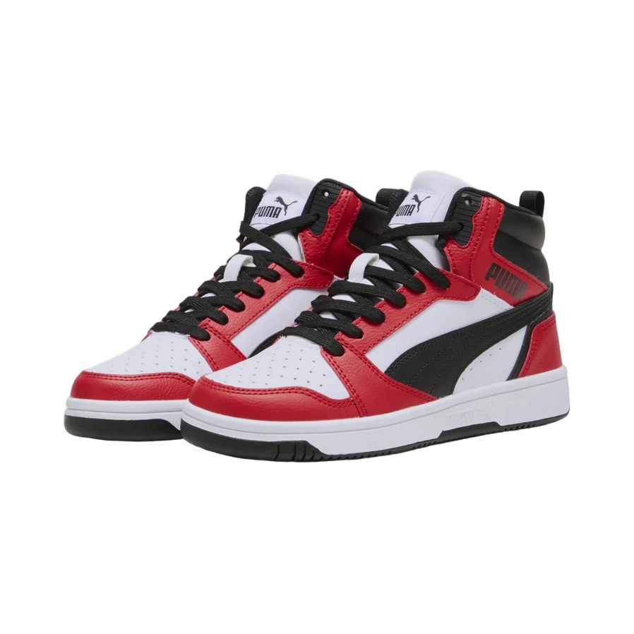 Puma Scarpa sneakers alta da ragazza Rebound v6 Mid 393831 03 bianco-nero-rosso Sneakers Online For Sale