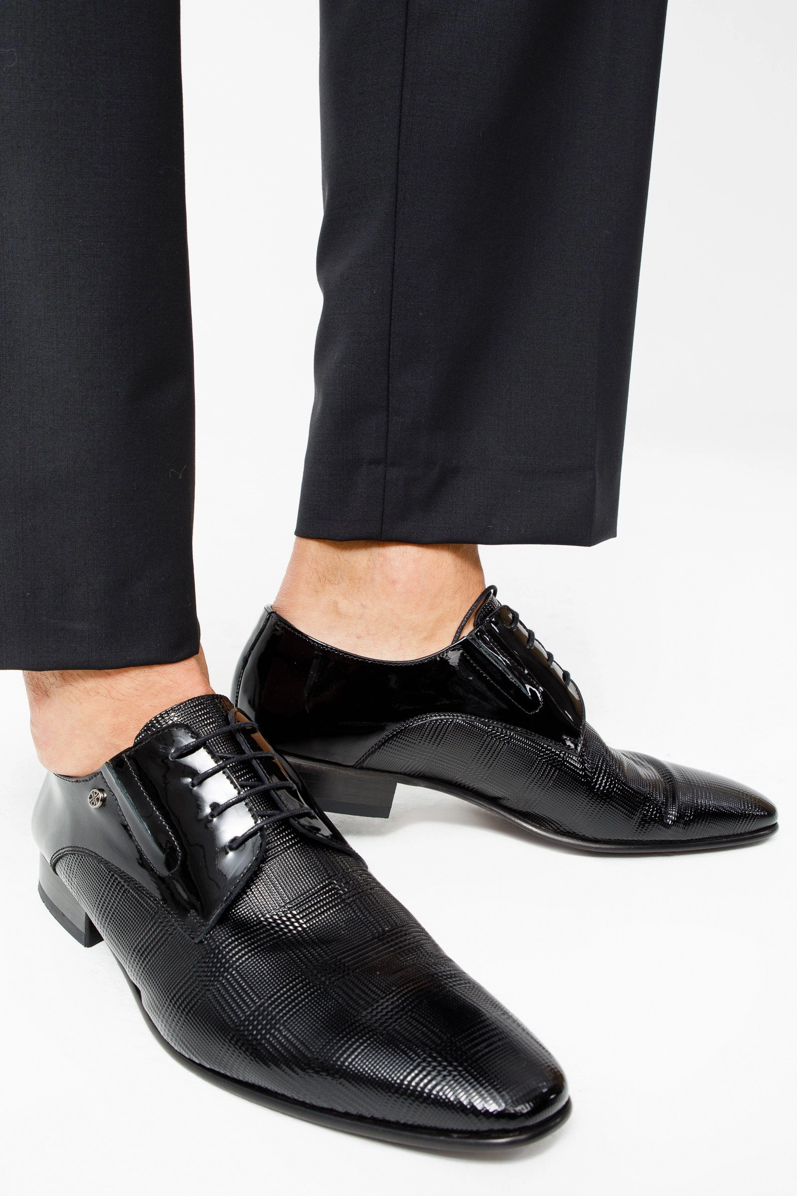 Party Shoes For Dress The San Severo Black Patent Leather Derby Men Shoe