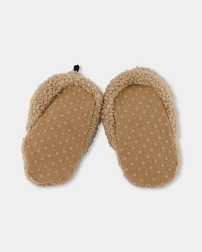 Bubble Slides Sherpa Slippers Brown