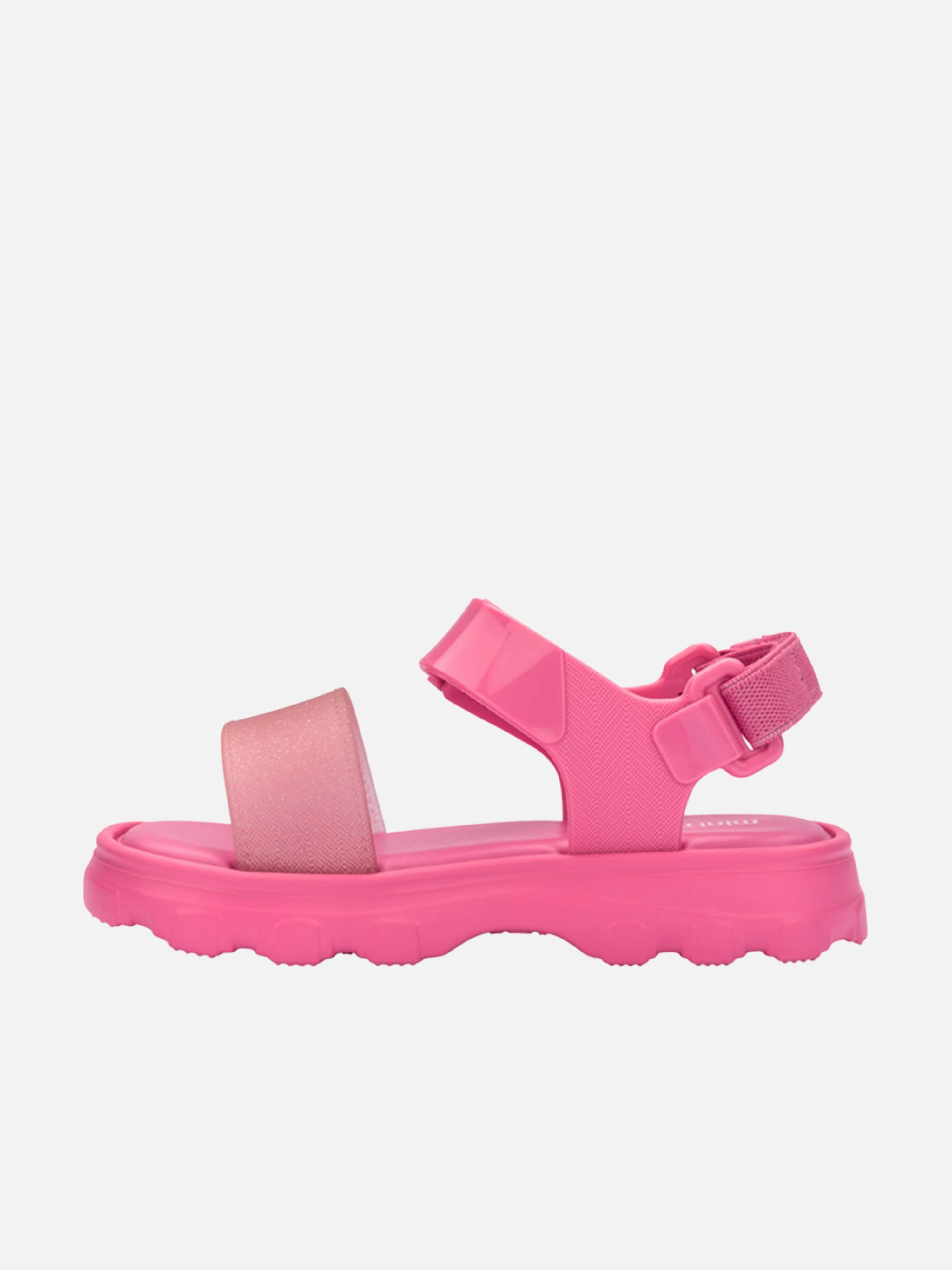 Mini Melissa Girls Kick Off Sandals in Pink Espadrille Flat Sandals