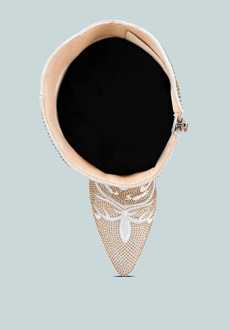 Best Childrens Walking Boots glimmer rhinestones embellished shimmer calf boots