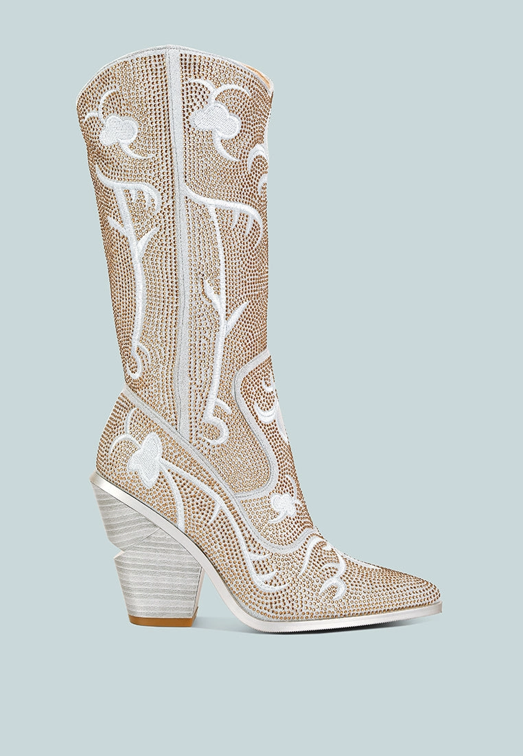 Gabor Boots glimmer rhinestones embellished shimmer calf boots