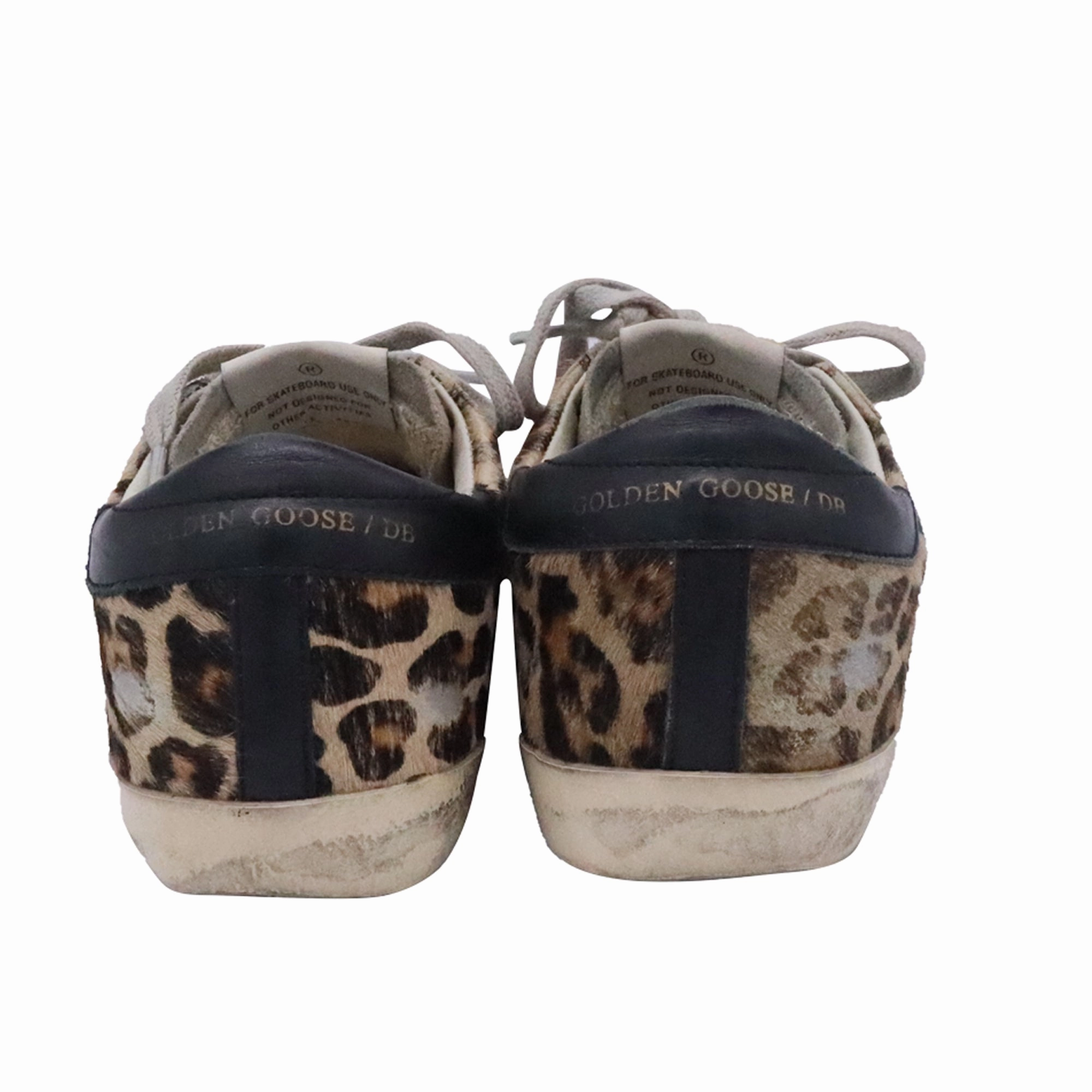 Sneakers Target Golden Goose Super-Star Leopard-Print Sneakers in Brown Pony Hair