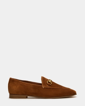 GRAFTON CHESTNUT SUEDE Hermes Fur Loafers
