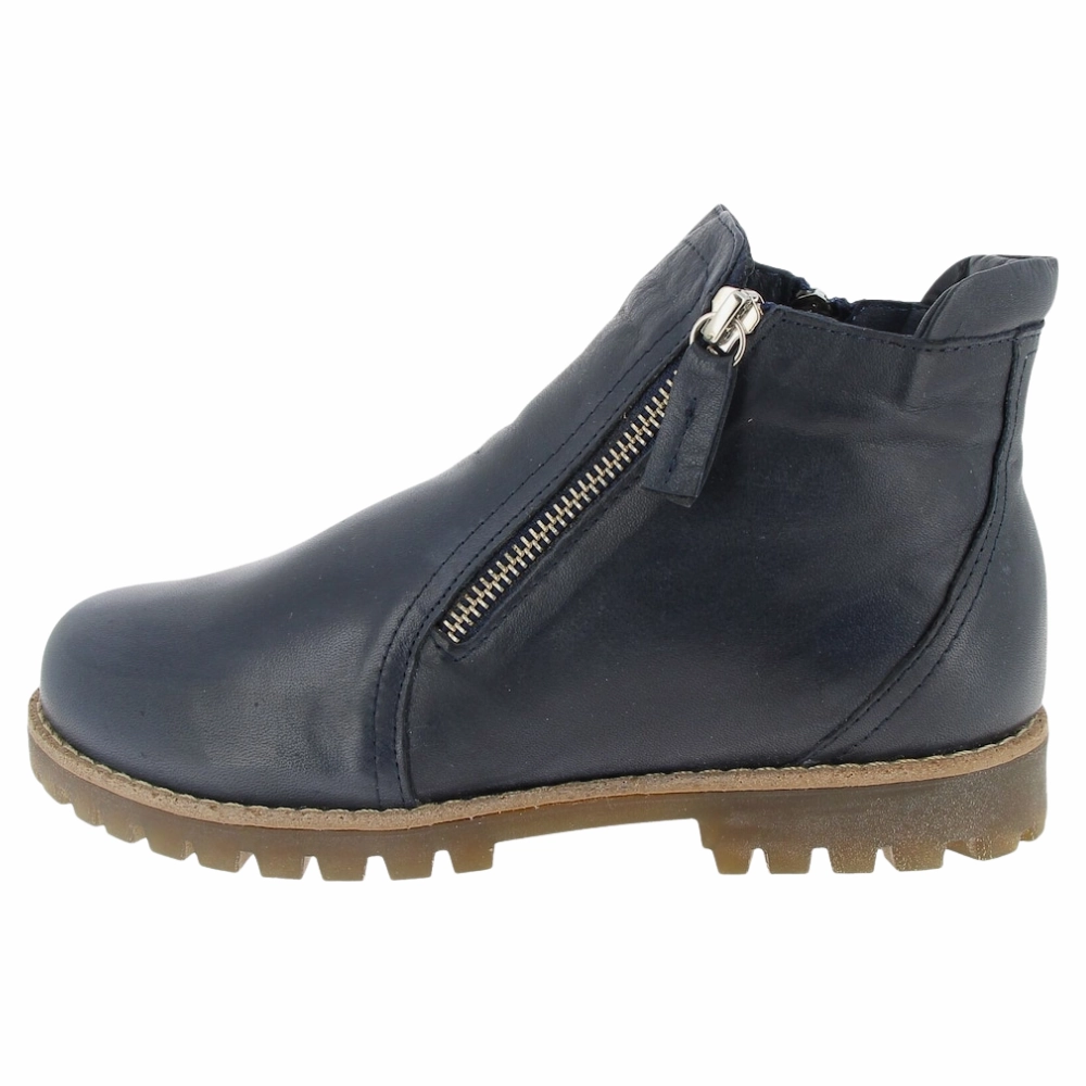 Boots Clearance Andrea Conti Izzy 2 Dark Blue Leather Boot (Women's)