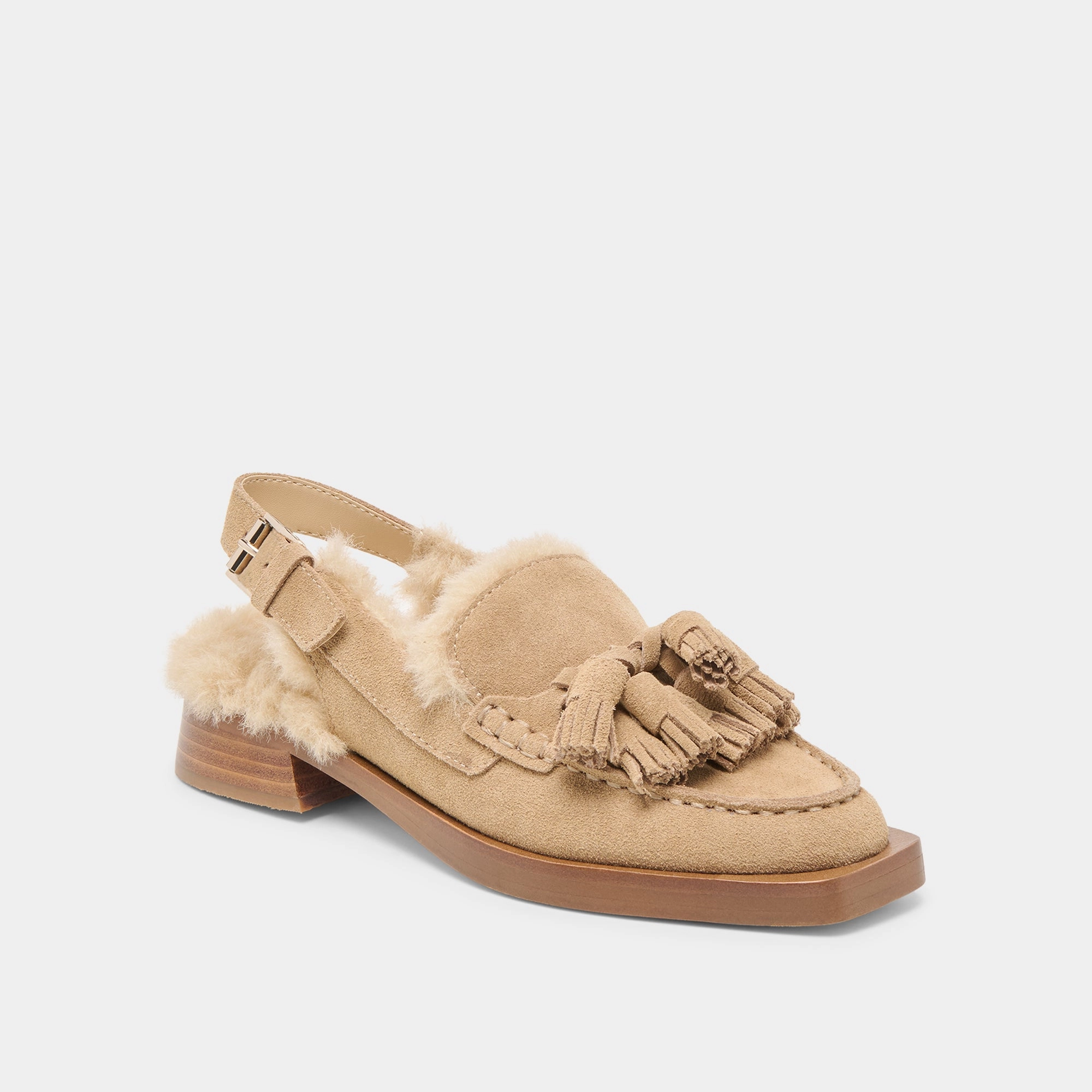 Mules Loafers HAMLIT PLUSH LOAFERS DK TAUPE SUEDE
