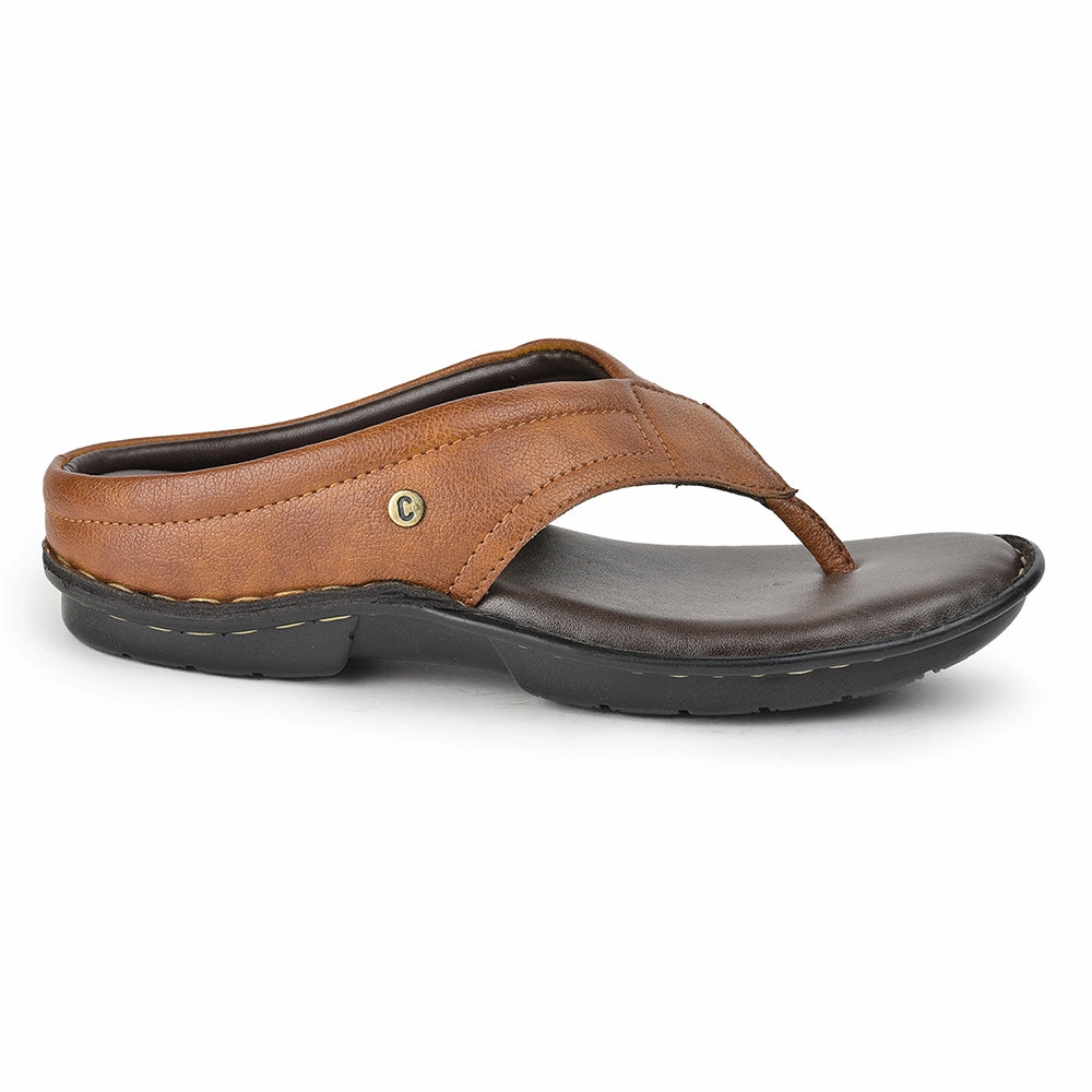 Slides From Pink Coolers Tan Casual Slippers For Men AVN-08 By Liberty