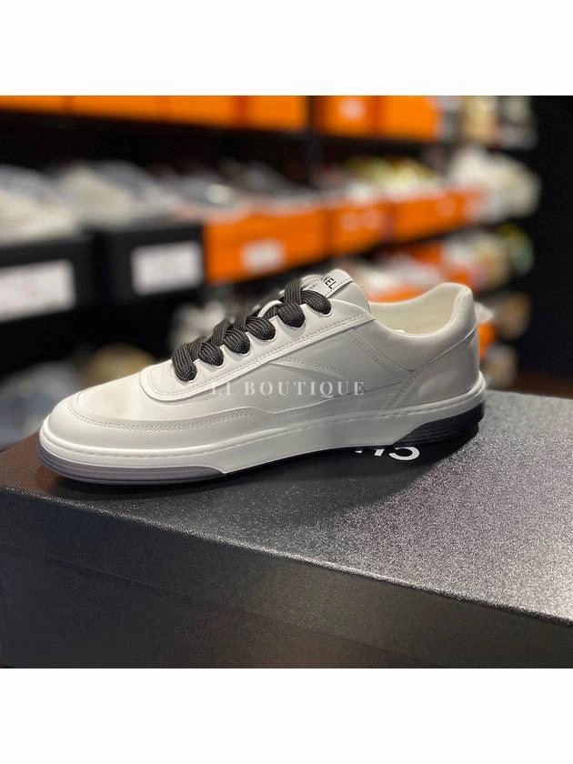 Zara Chunky Sneakers CC Logo Calfskin Low Top Sneakers White Chanel