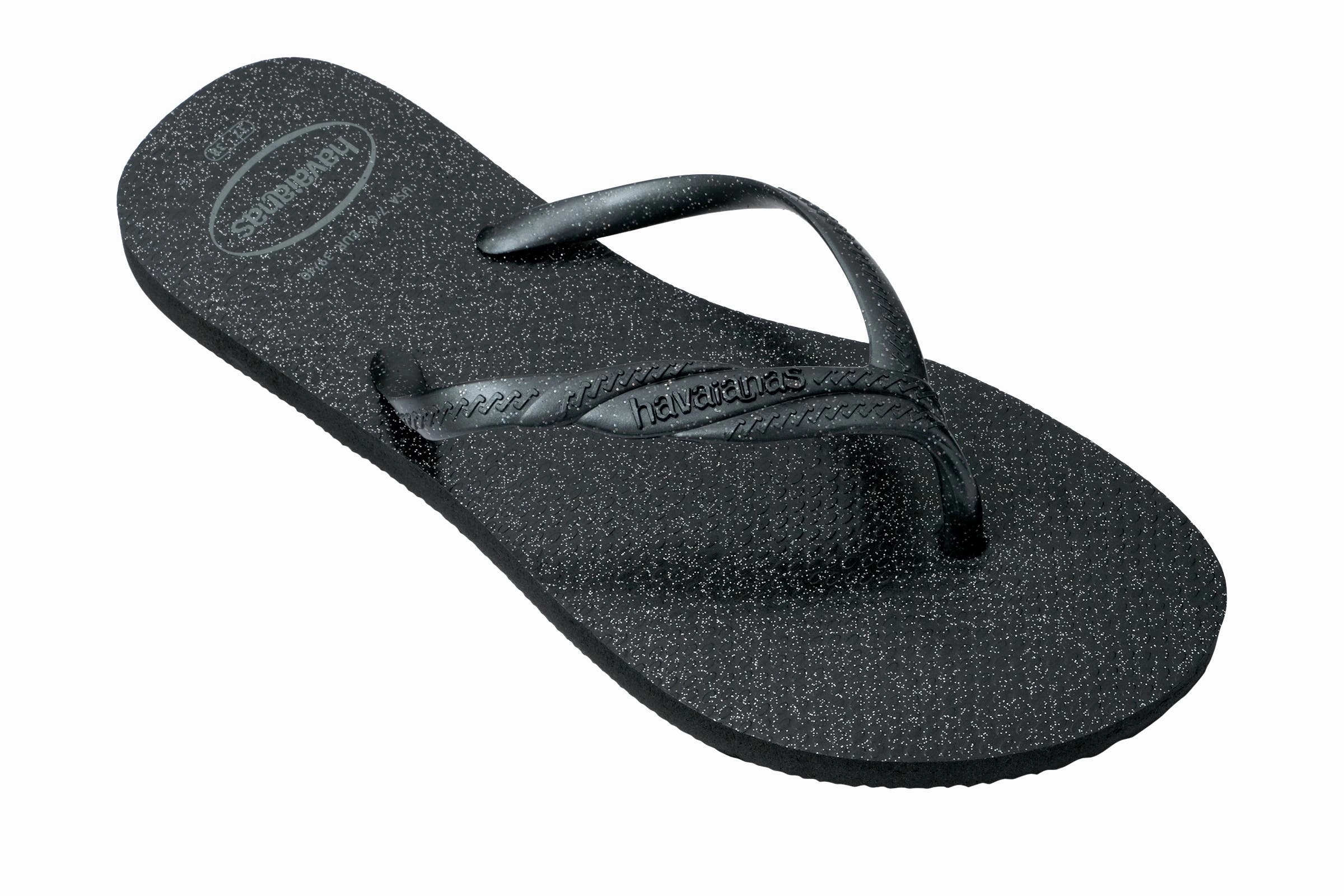 HAVAIANAS FANTASIA GLOSS - BLACK.GREY Slippers Trendy