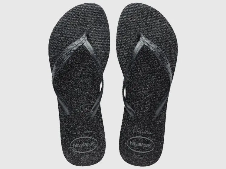 HAVAIANAS FANTASIA GLOSS - BLACK.GREY Bomba Gripper Slippers
