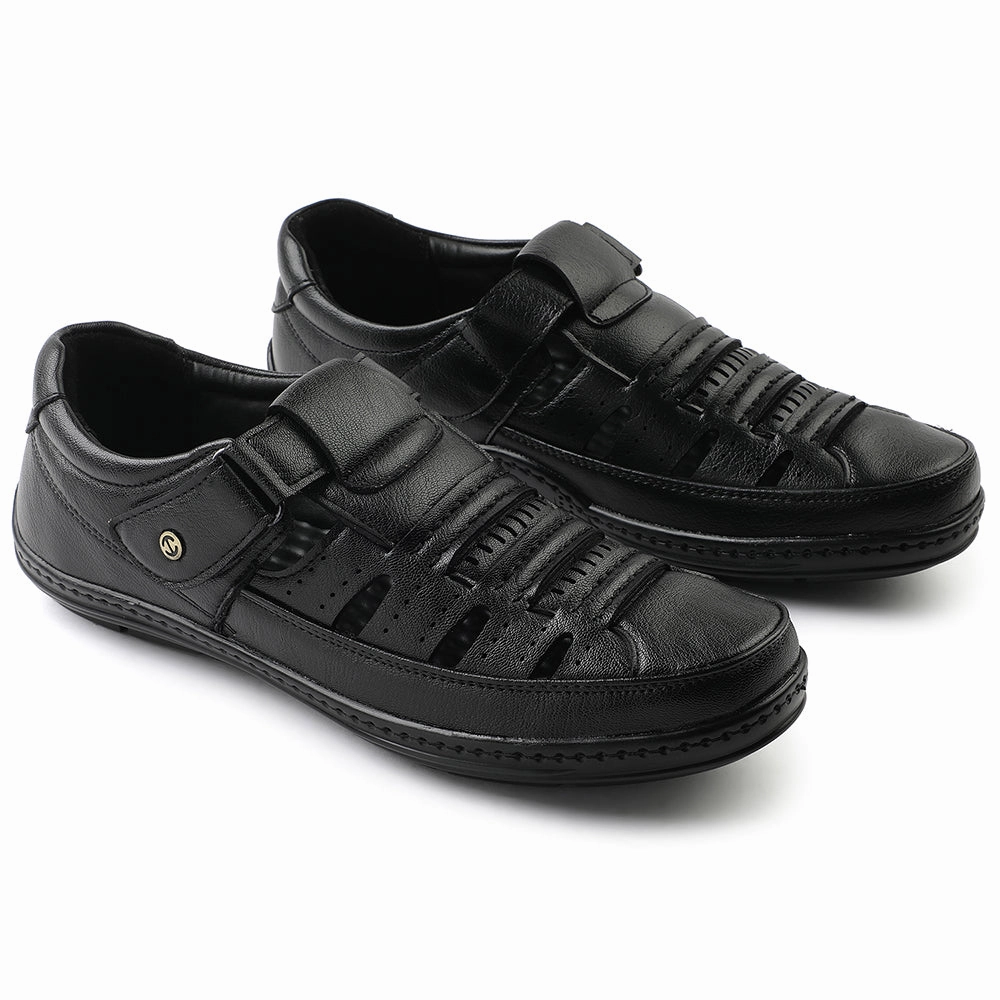 Healers Black Casual Sandal For Men ERL-19 By Liberty Sandals Specials