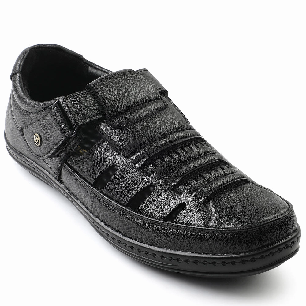 Healers Black Casual Sandal For Men ERL-19 By Liberty Sandals Waterproof With Straps Open Toe Size 11 Wide