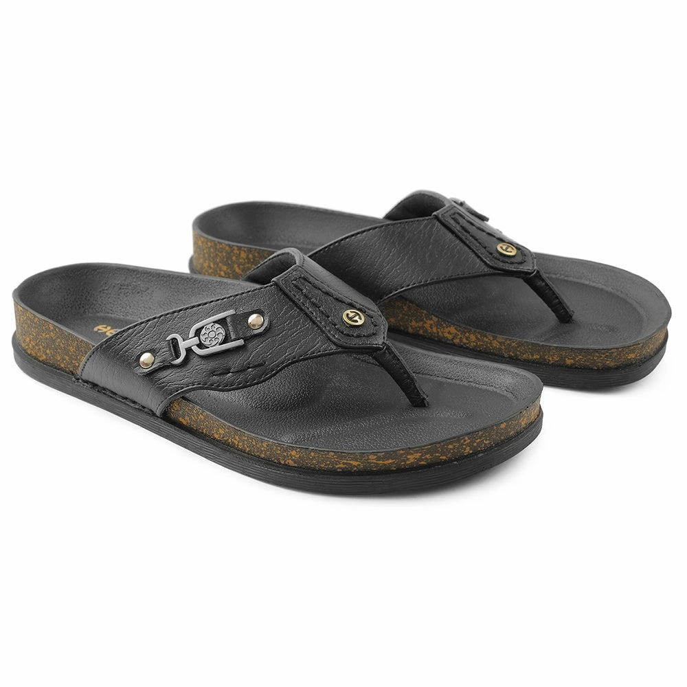 Peripheral Neuropathy Slippers Healers Black Casual Slipper For Men CSS-28E By Liberty