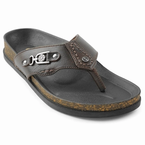 Indoor Outdoor Slippers Healers Brown Casual Slipper For Men CSS-28E By Liberty