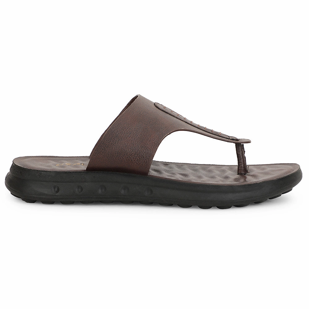 Outdoor Fuzzy Slippers Healers Brown Casual Slipper For Men GHD-82 By Liberty