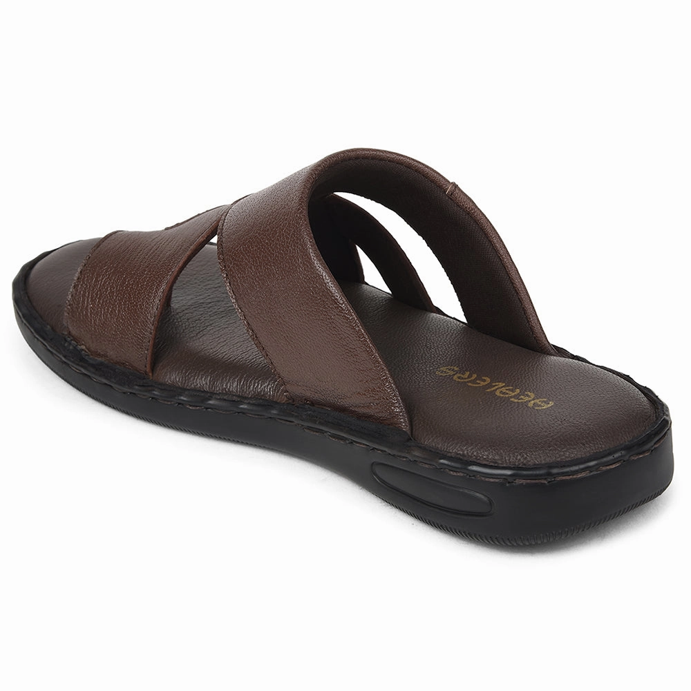 Slippers Buy Healers Brown Casual Slipper For Mens AOL-10 By Liberty