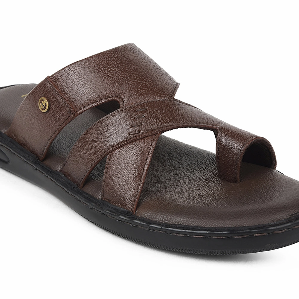 Healers Brown Casual Slipper For Mens AOL-10 By Liberty Cloudies Slippers